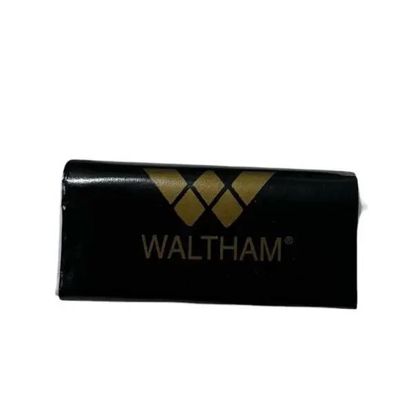 W by Waltham Womens Watch Orange Crock-Embossed Leather Strap Crystal Bezel NIB - Picture 8 of 8